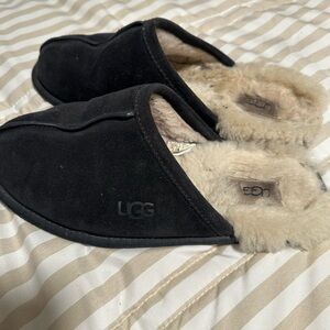 UGG Navy Suede Slippers